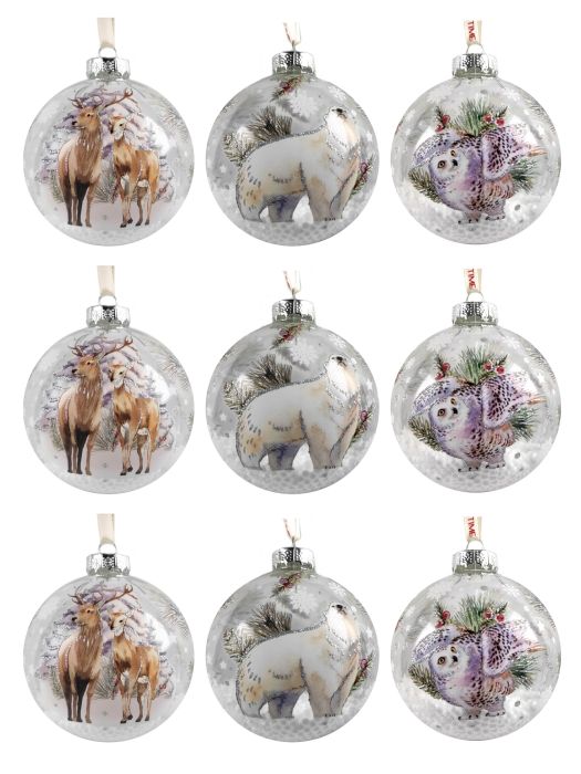 Украшение новогоднее из стекла Шар 8x8x8см 91461Феникс-Презент