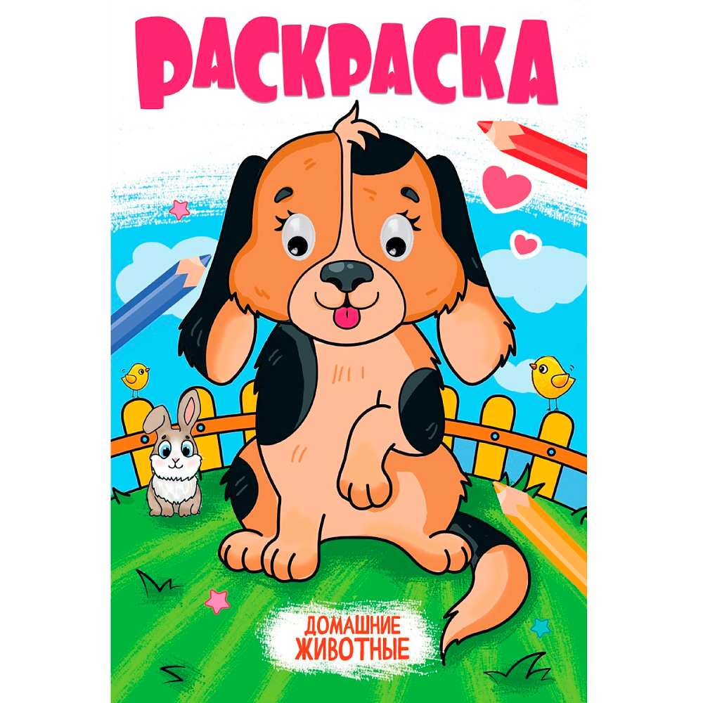 Раскраска с глазками. Домашние животные. Худож. В. Крутикова. Проф-Пресс