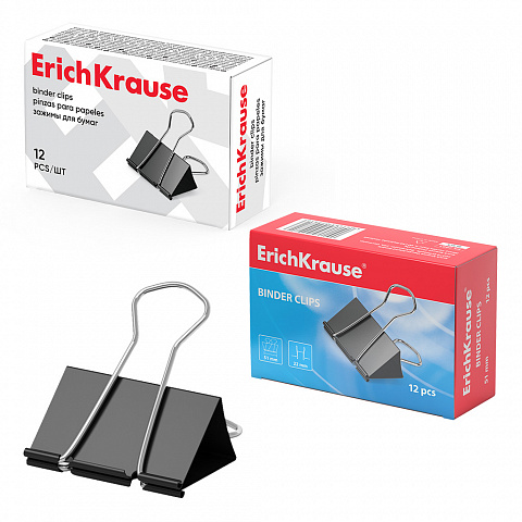 Зажим для бумаг 51мм. ErichKrause черный 2981