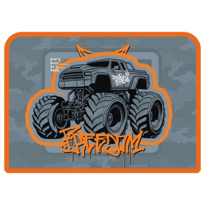 Папка для тетрадей А4 ArtSpace Huge weels пластиковая на молнии 1 отделение 0001 ПТ-8300004