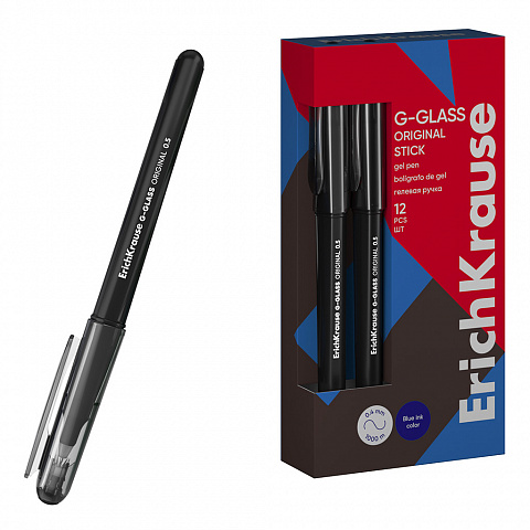 Ручка гелевая ErichKrause G-Glass Stick Original черная 0.5мм. 61302