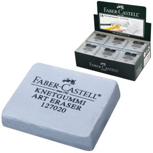 Ластик-клячка Faber-Castell серый, в пластиковом пенале 127220