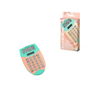 Калькулятор карманный ErichKrause PC-900 Pastel Bloom 8-ми разрядный 62010 