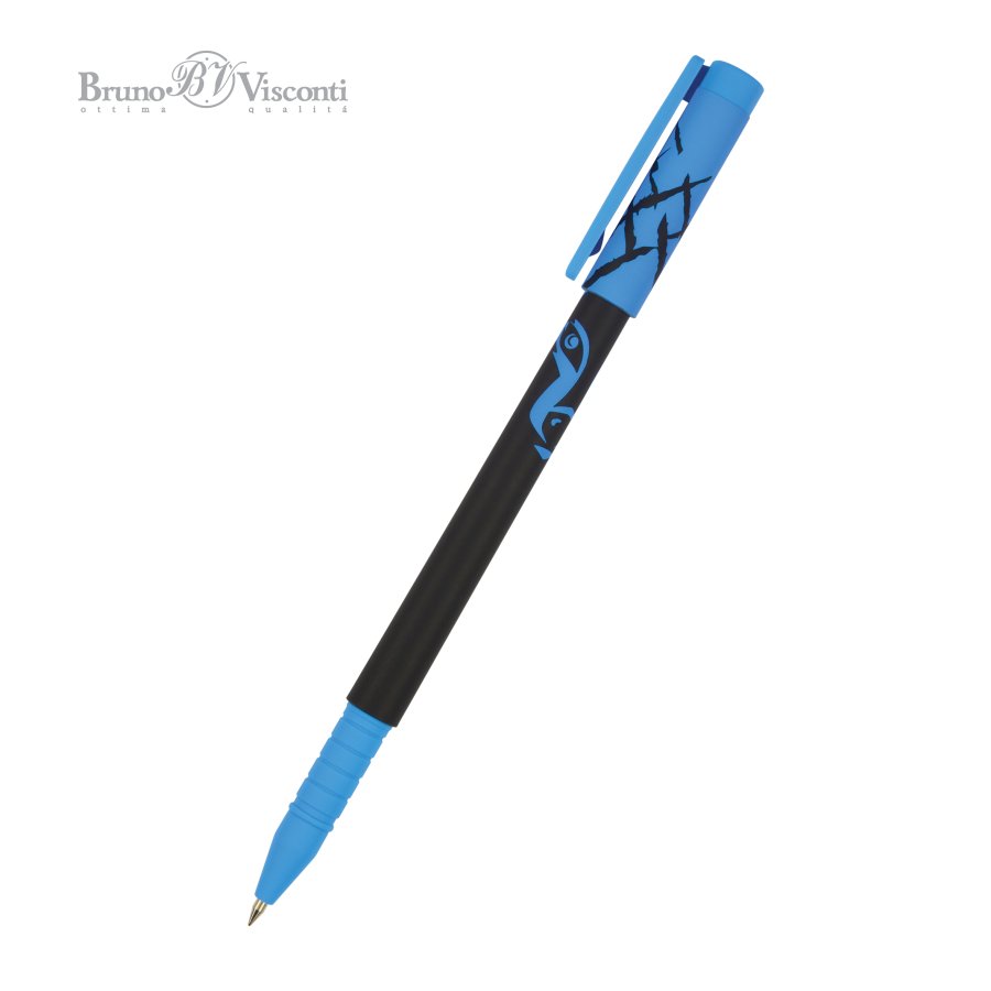 Ручка шариковая BrunoVisconti FunWrite Взгляд зверя. Волк 0,5 мм. синяя 20-0212/45