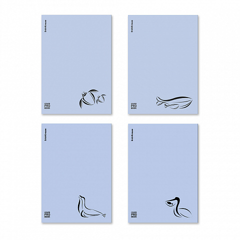 Тетрадь 60л. клетка ErichKrause Ocean с пластиковой обложкой, голубая 63414