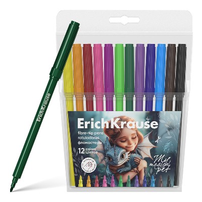 Фломастеры 12цв. ErichKrause Magic Pet 62987