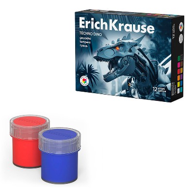 Гуашь 12цв. 17мл. ErichKrause Techno Dino 65195