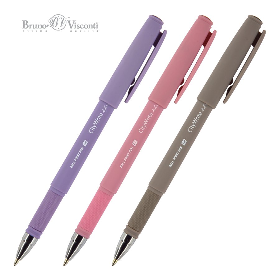 Ручка шариковая BrunoVisconti SitiWrite Rio 1 мм. синяя 20-0059
