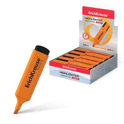 Маркер текстовый ErichKrause Visioline V-21 оранжевый 56913